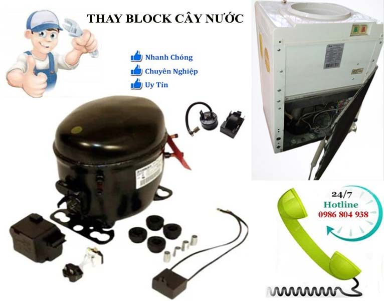 Thay Block Cay Nuoc Nong Lanh
