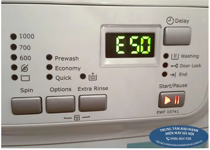 Sửa máy giặt Electrolux báo lỗi E50 tại Hà Nội