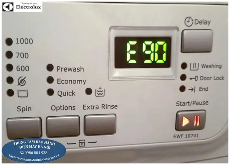 Sửa máy giặt Electrolux báo lỗi E90 tại Hà Nội